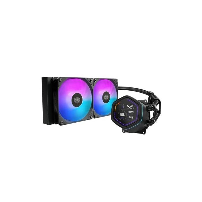 Cooler Master Masterliquid Core Nex Digital 240 ARGB Kit de Refrigeracion Liquida - Pantalla LED Digital 2,1  - Color Negro