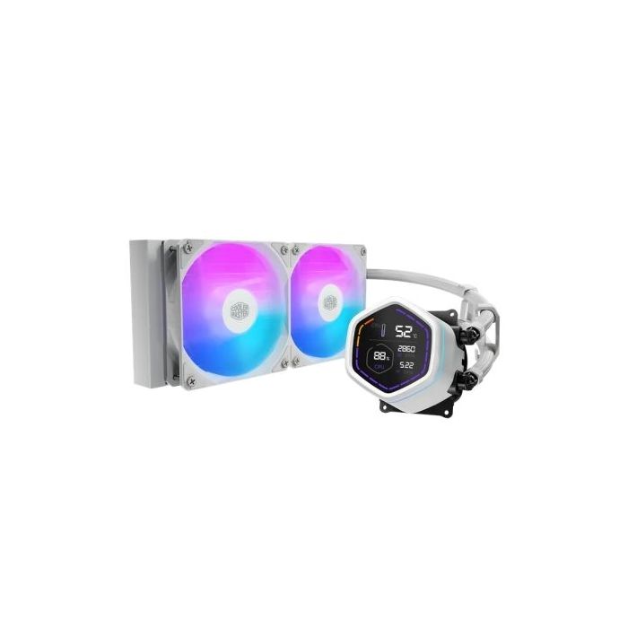 Cooler Master Masterliquid Core Nex Digital 240 ARGB Kit de Refrigeracion Liquida - Pantalla LED Digital 2,1  - Color Blanco