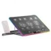 Mars Gaming MNBC13 Base de Refrigeracion - 13 Ventiladores Ultrasilenciosos - Iluminacion RGB Personalizable - Pantalla LCD - 2