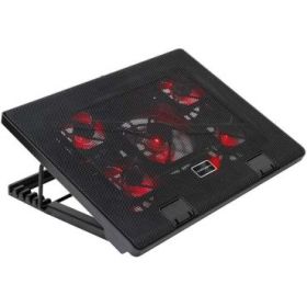 Mars Gaming MNBC2 Base de Refrigeracion para Portatil hasta 17.3  USB - Inclinacion Ajustable - 5 Ventiladores - Iluminacion LED
