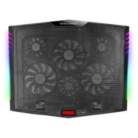 Mars Gaming MNBC5 Base de Refrigeracion para Portatil hasta 19  - 6 Ventiladores - 7 Posiciones de Inclinacion - Iluminacion ARG