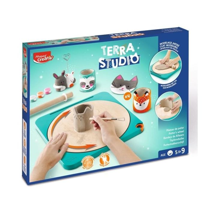 Maped Terra Studio Taller de Ceramica - Kit Infantil Completo y Facil de Usar - Para Niños a partir de 5 Años