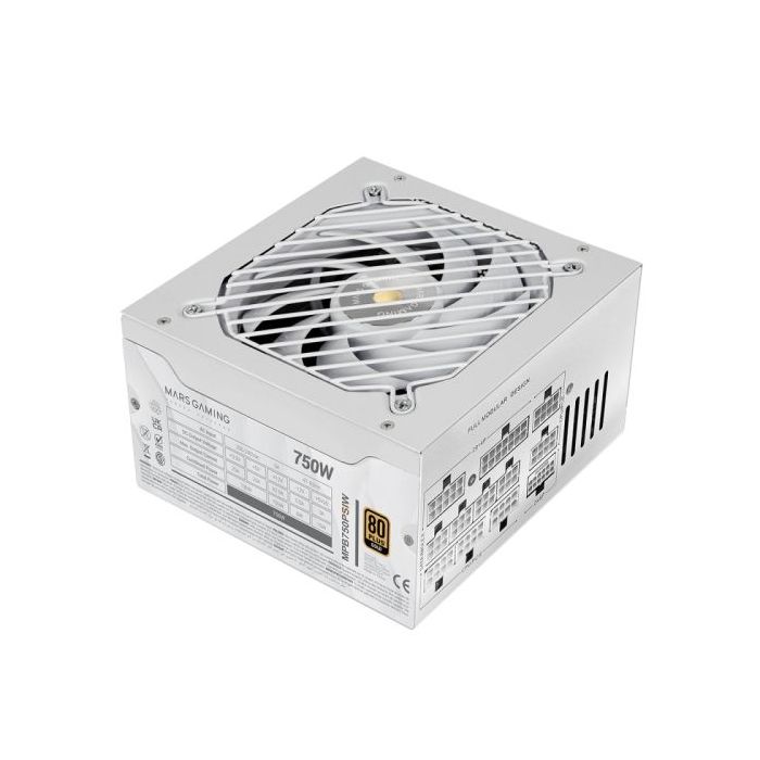 Mars Gaming MPB750PSI Fuente de Alimentacion ATX - 750W - 80 Plus Gold - Ventilador 140mm - Silencioso 12dB - Cableado Modular -
