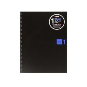 Miquel Rius Notebook1 Cuaderno de Espiral Formato A4 - 80 Hojas Microperforadas con 4 Taladros - Cuadricula 5x5 - Banda de las H