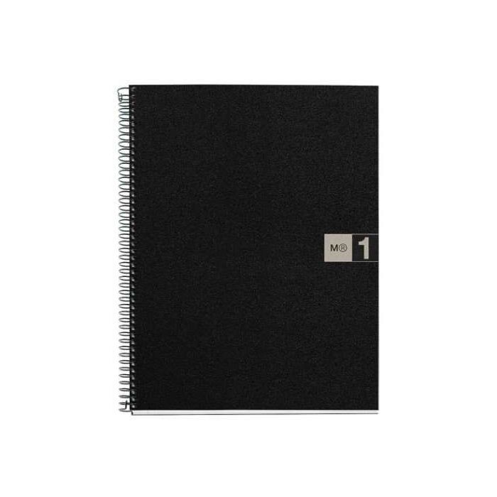 Miquel Rius Notebook1 Cuaderno de Espiral Formato A4 - 80 Hojas Microperforadas con 4 Taladros - Cuadricula 5x5 - Banda de las H