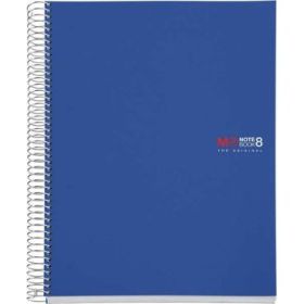 Miquel Rius Notebook8 Cuaderno de Espiral Formato A4 - 200 Hojas de 70 gr Microperforadas con 4 Taladros - Cubiertas de Poliprop