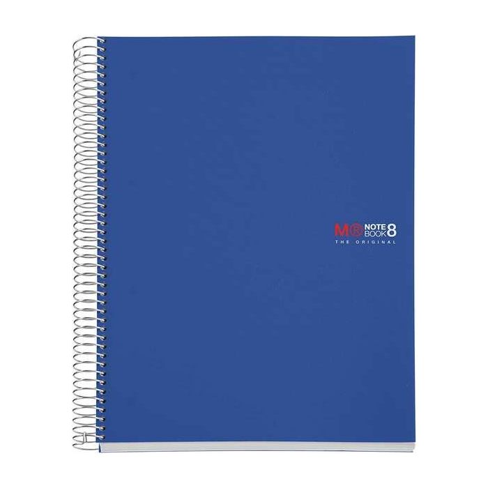 Miquel Rius Notebook8 Cuaderno de Espiral Formato A4 - 200 Hojas de 70 gr Microperforadas con 4 Taladros - Cubiertas de Poliprop