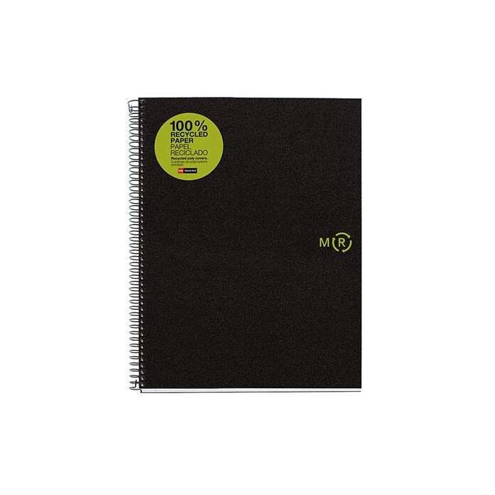 Miquel Rius Notebook4 Eco Cuaderno de Espiral Formato A4 - Papel 100% Recuperado Post-Consumo - 120 Hojas de 80gr Microperforada