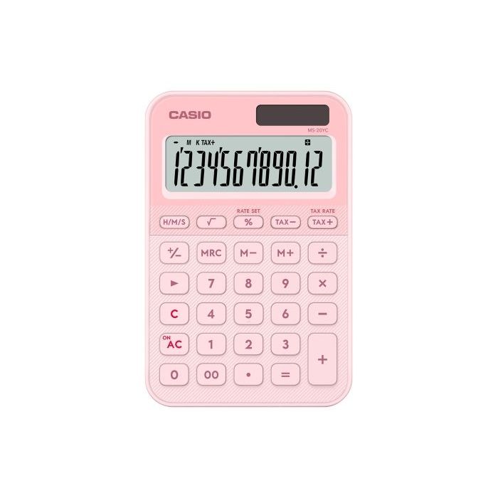 Casio SL-20YC Calculadora de Sobremesa con Pantalla LCD de 12 Digitos - Calculo de Impuestos, Porcentajes, Raiz Cuadrada etc...