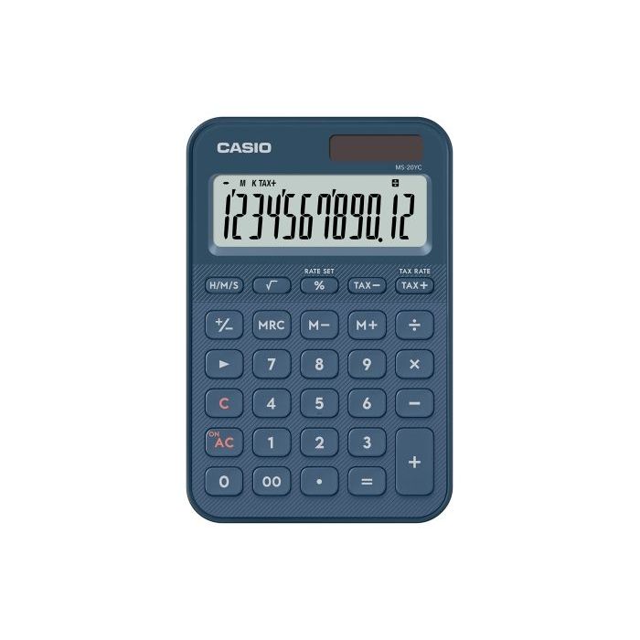 Casio SL-20YC Calculadora de Sobremesa con Pantalla LCD de 12 Digitos - Calculo de Impuestos, Porcentajes, Raiz Cuadrada etc...