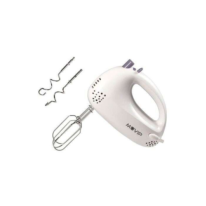 Muvip Batidora Amasadora de Mano para Reposteria 200W - 5 Velocidades - 2 Conjuntos de Varillas - Boton Turbo