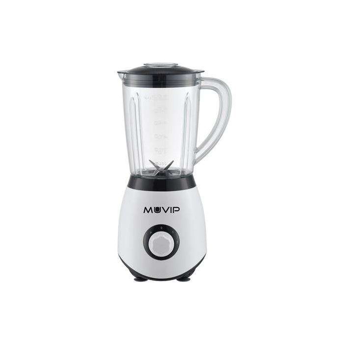 Muvip Batidora de Vaso 1300W 1.5L - 2 Velocidades - Chuchillas de Acero Inoxidable - Funcion Pica Hielo - Bloqueo de Seguridad