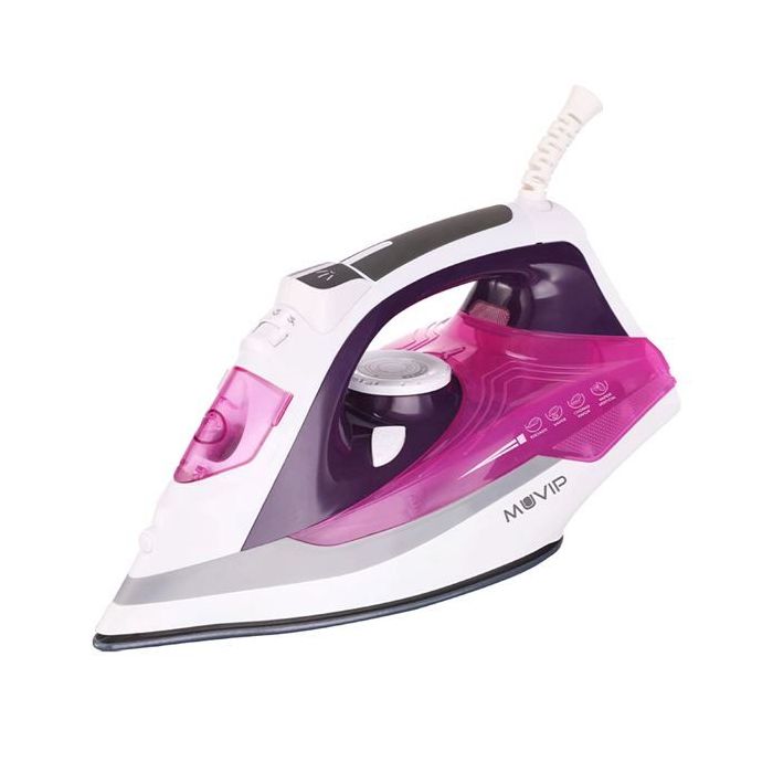 Muvip MV0641 Plancha de Ropa Vapor 2200W - Suela de Ceramica - Funcion de Vapor Vertical - Sistema de Autolimpieza - Deposito de