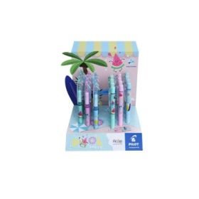 Pilot Pool Party Expositor de 12 Boligrafos Frixion Ball + 12 Boligrafos Frixion Ball Clicker - Borrables - Recargables - Colore