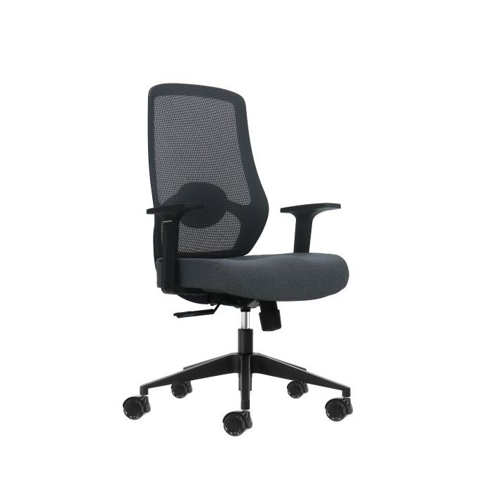 Oqonos Cherg 002 Silla de Oficina Ergonomica con Soporte Lumbar Ajustable en Altura y Profundidad, Respaldo de Malla Transpirabl