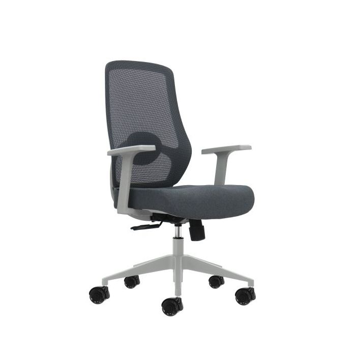 Oqonos Cherg 003 Silla de Oficina Ergonomica con Soporte Lumbar Ajustable en Altura y Profundidad, Respaldo de Malla Transpirabl