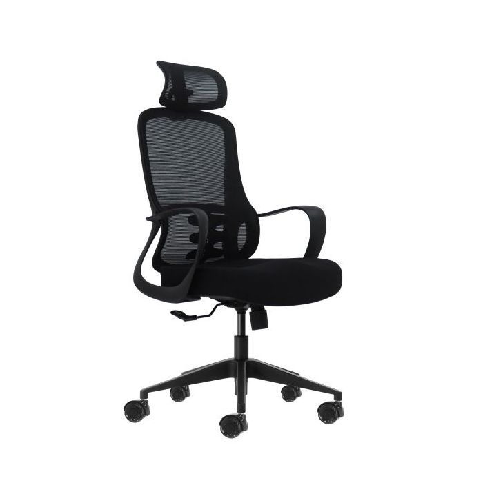 Oqonos Cherg 004 Silla de Oficina Ergonomica con Reposacabezas Cervical Ajustable, Respaldo de Malla Transpirable, Piston de Gas