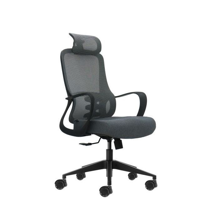 Oqonos Cherg 005 Silla de Oficina Ergonomica con Reposacabezas Cervical Ajustable, Respaldo de Malla Transpirable, Piston de Gas
