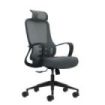Oqonos Cherg 005 Silla de Oficina Ergonomica con Reposacabezas Cervical Ajustable, Respaldo de Malla Transpirable, Piston de Gas