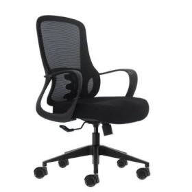Oqonos Cherg 006 Silla de Oficina Ergonomica con Respaldo de Malla Transpirable, Piston de Gas Clase 4, Soporte Lumbar, Reposabr