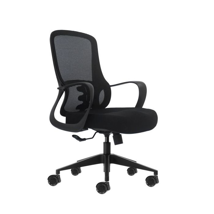 Oqonos Cherg 006 Silla de Oficina Ergonomica con Respaldo de Malla Transpirable, Piston de Gas Clase 4, Soporte Lumbar, Reposabr