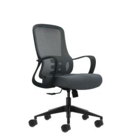 Oqonos Cherg 007 Silla de Oficina Ergonomica con Respaldo de Malla Transpirable, Piston de Gas Clase 4, Soporte Lumbar, Reposabr
