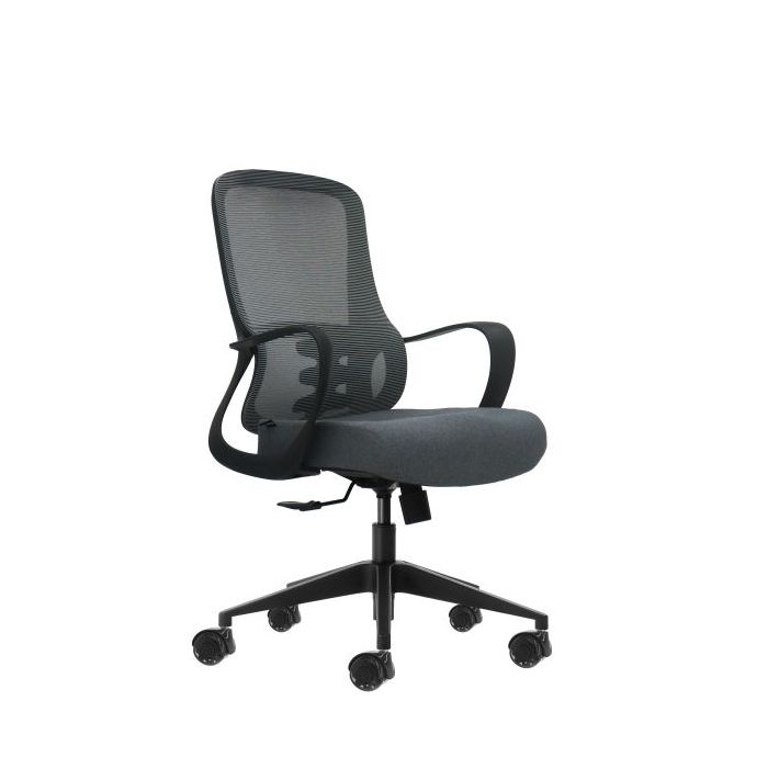 Oqonos Cherg 007 Silla de Oficina Ergonomica con Respaldo de Malla Transpirable, Piston de Gas Clase 4, Soporte Lumbar, Reposabr