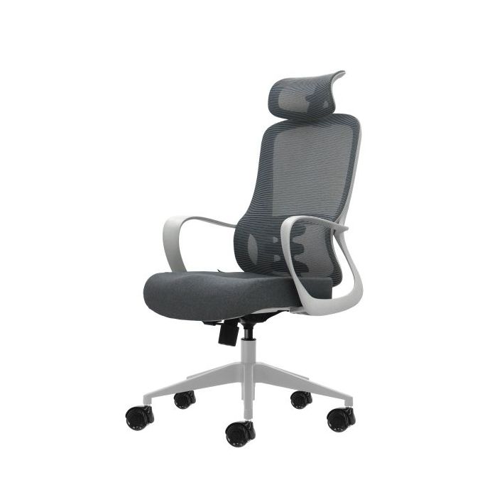 Oqonos Cherg 008 Silla de Oficina Ergonomica con Reposacabezas Cervical Ajustable, Respaldo de Malla Transpirable, Piston de Gas