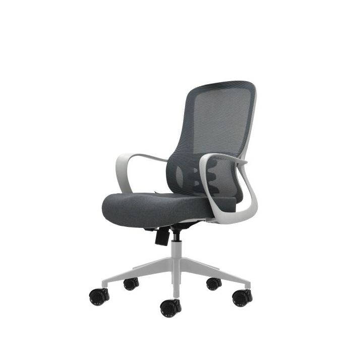 Oqonos Cherg 009 Silla de Oficina Ergonomica con Respaldo de Malla Transpirable, Piston de Gas Clase 4, Soporte Lumbar, Reposabr