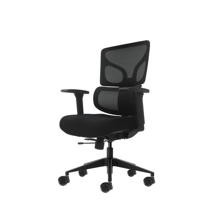 Oqonos Cherg 012 Silla de Oficina Ergonomica con Respaldo y Asiento de Malla Elastica, Reposabrazos 4D, Asiento Deslizable Ergon