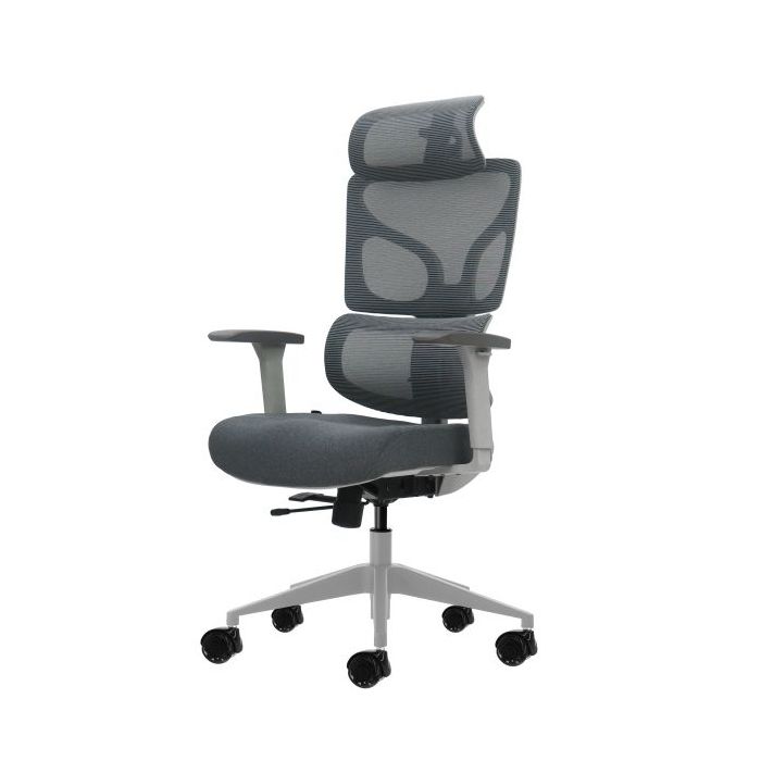 Oqonos Cherg 014 Silla de Oficina Ergonomica con Reposacabezas Cervical Ajustable, Respaldo y Asiento de Malla Elastica, Reposab