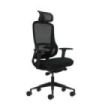Oqonos Cherg 018 Silla de Oficina Ergonomica con Reposacabezas Cervical Ajustable, Mecanismo Autobalanceado, Reposabrazos 4D, As