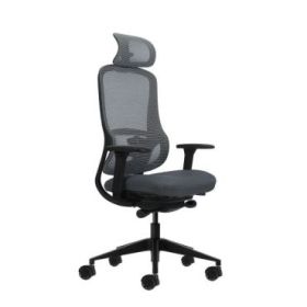 Oqonos Cherg 019 Silla de Oficina Ergonomica con Reposacabezas Cervical Ajustable, Mecanismo Autobalanceado, Reposabrazos 4D, As