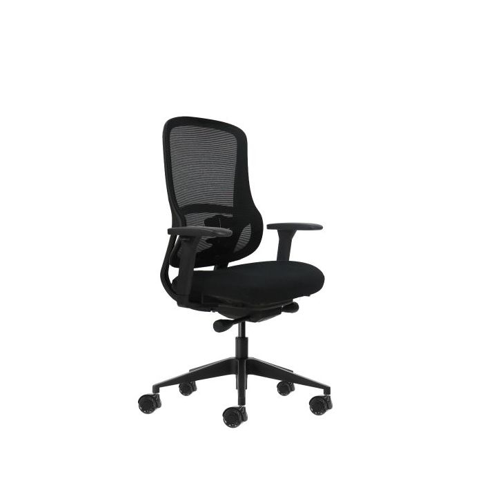 Oqonos Cherg 021 Silla de Oficina Ergonomica con Mecanismo Autobalanceado, Reposabrazos 4D, Asiento Deslizable y Ruedas de Silic