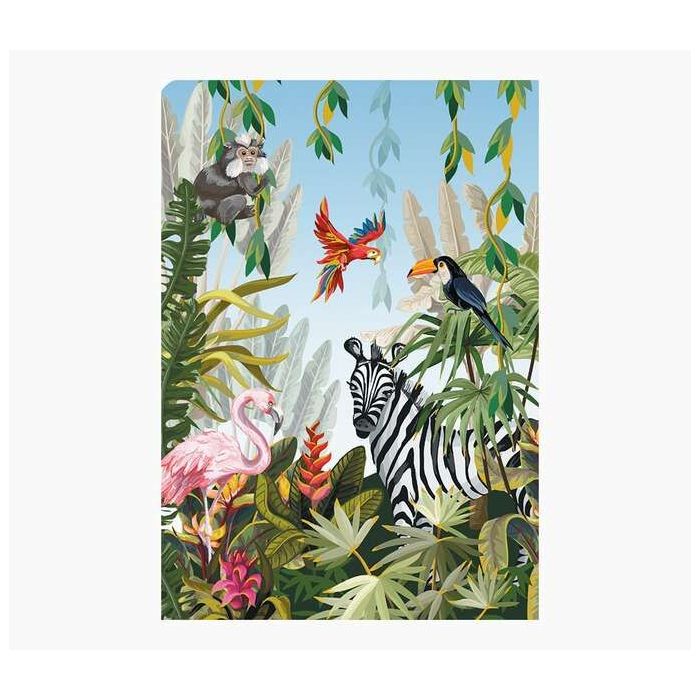 Pictura Tarjeta Zig-Zag - 15x22cm - Tematica Tropical - Triptica sin Envoltorio - Incluye Sobre Blanco - Papel con Certificacion