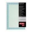 Apli Pack de 25 Hojas de Papel Certificado - Diseño Helico en el Marco - 115gr - Compatible con Impresoras y Escritura Manual -