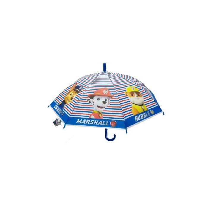 Safta Paw Patrol Pups Rule Paraguas Manual de 76cm - 8 Paneles - Asa y Punta de PVC - POE Transparente - Nervios de Acero de 8mm