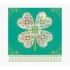 Pictura Tarjeta Arabesque - 16x16cm - Tematica Trebol de Cuatro Hojas - Tarjeta Triptica sin Envoltorio - Incluido Sobre Blanco
