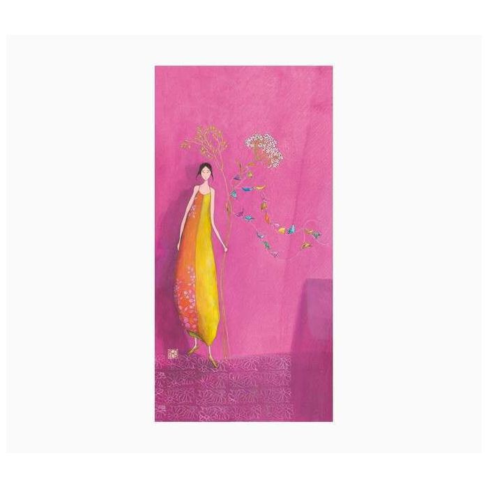 Pictura Gaëlle Boissonnard Tarjeta Doble - Acabado en Barniz de Relieve UV Grueso - Laminado Mate de Tacto Suave - 10.5x21cm - P