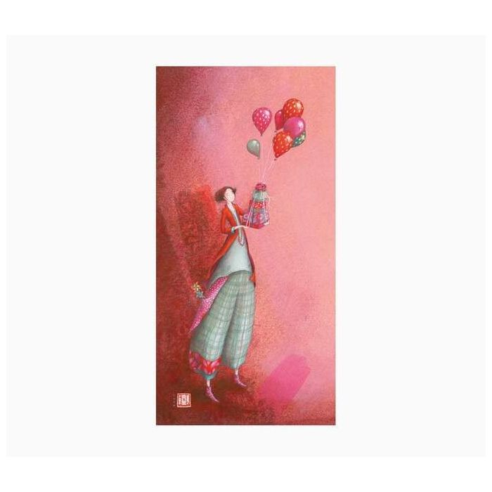Pictura Gaëlle Boissonnard Tarjeta Doble - Acabado en Barniz de Relieve UV Grueso - Laminado Mate de Tacto Suave - 10.5x21cm - P