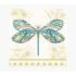 Pictura Tarjeta Arabesque - 16x16cm - Tematica Libelula - Triptica sin Envoltorio - Incluye Sobre Blanco - Papel con Certificaci