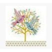 Pictura Tarjeta Arabesque - 16x16cm - Tematica Colibri - Triptica sin Envoltorio - Incluye Sobre Blanco - Papel con Certificacio