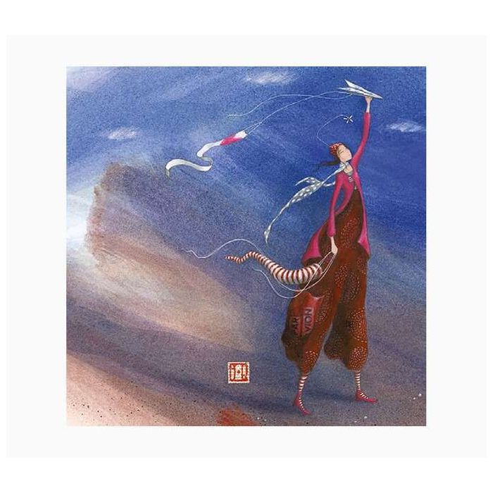 Pictura Gaëlle Boissonnard Tarjeta Doble - Acabado en Barniz de Relieve UV Grueso - Laminado Mate de Tacto Suave - 16x16cm - Pap