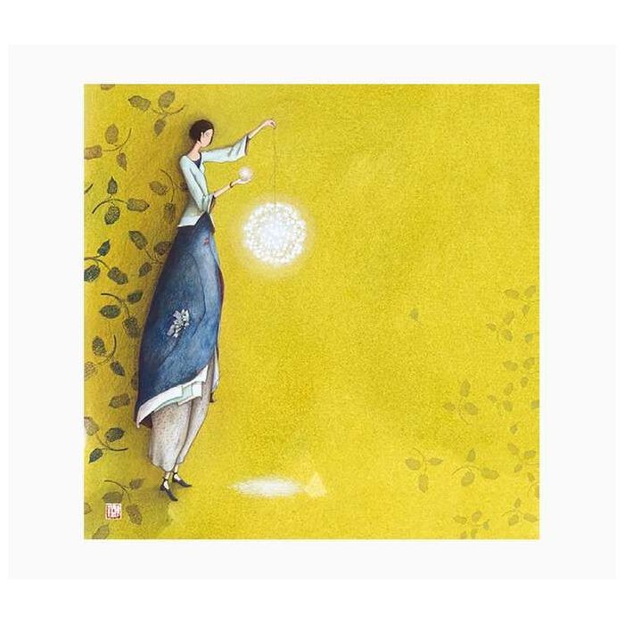 Pictura Gaëlle Boissonnard Tarjeta Doble - Acabado en Barniz de Relieve UV Grueso - Laminado Mate de Tacto Suave - 16x16cm - Pap
