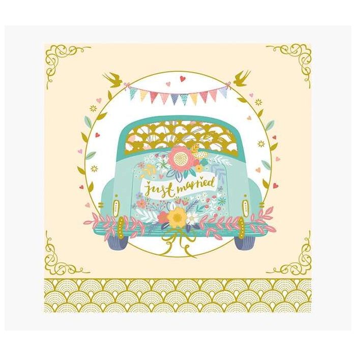 Pictura Tarjeta Arabesque - 16x16cm - Tematica Boda - Tarjeta Triptica sin Envoltorio - Incluido Sobre Blanco - Papel con Certif