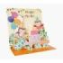 Pictura Tarjeta 3D Pop-Up - 16x16cm - Tematica Buhos - Embolsada Individualmente - Incluye Sobre Blanco - Papel con Certificacio