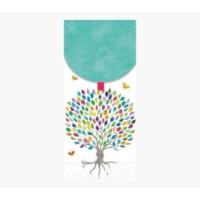 Pictura Tarjeta Money Cards - Tarjeta de Regalo Vertical - 9.6x21.3cm - Tematica Arbol - Embolsada Individualmente - Incluye Sob