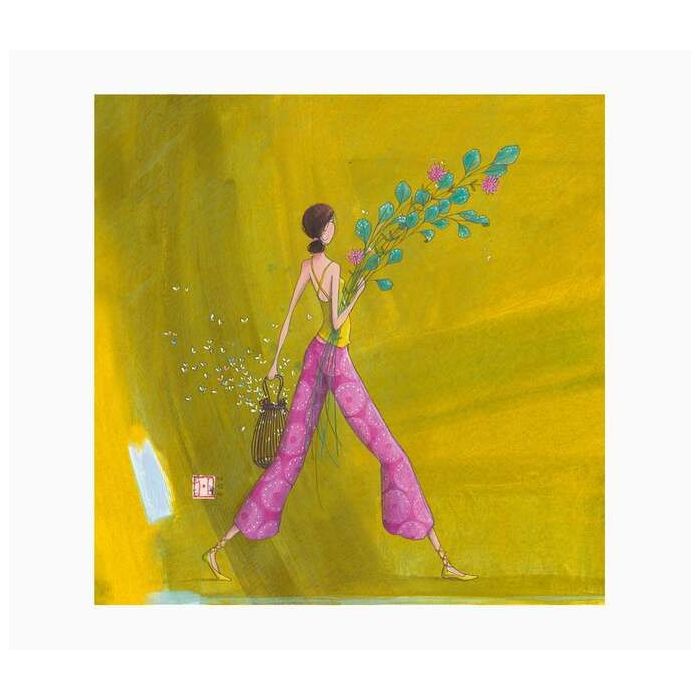 Pictura Gaëlle Boissonnard Tarjeta Doble - Acabado en Barniz de Relieve UV Grueso - Laminado Mate de Tacto Suave - 16x16cm - Pap