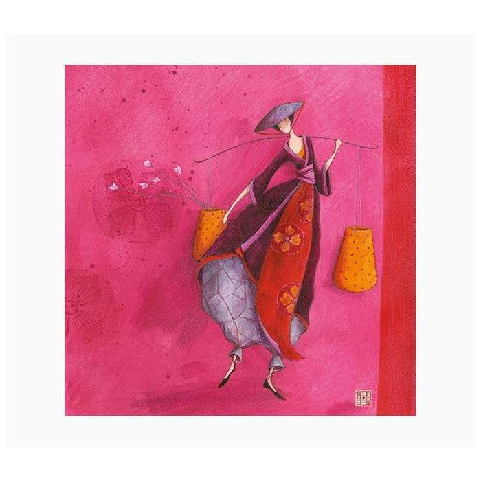 Pictura Gaëlle Boissonnard Tarjeta Doble - Acabado en Barniz de Relieve UV Grueso - Laminado Mate de Tacto Suave - 16x16cm - Pap