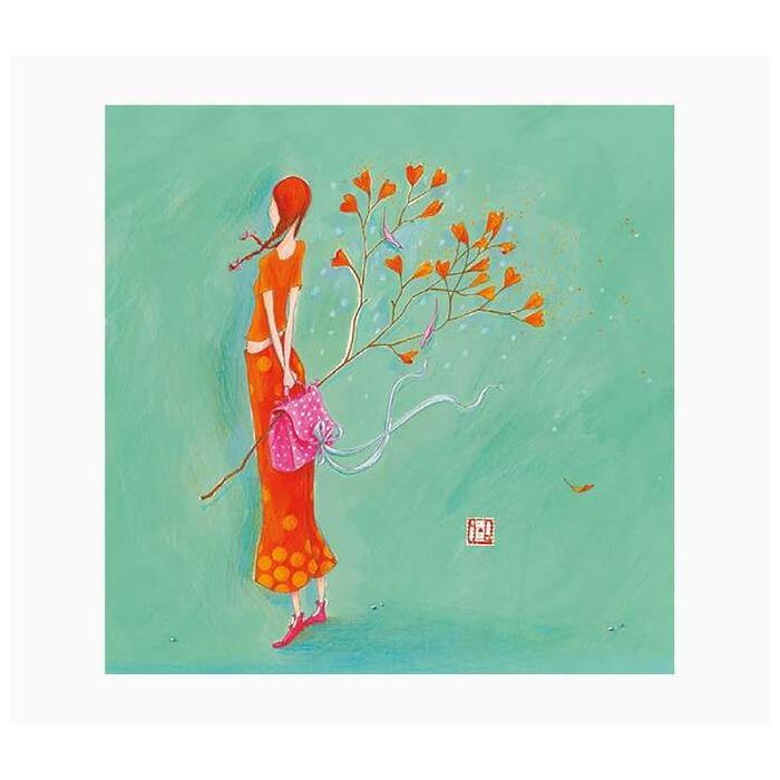 Pictura Gaëlle Boissonnard Tarjeta Doble - Acabado en Barniz de Relieve UV Grueso - Laminado Mate de Tacto Suave - 16x16cm - Pap